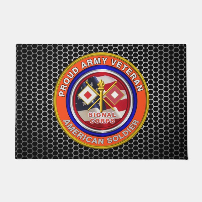 Signal Corps Veteran  Doormat (Front)