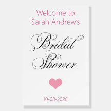 Signal de douche nuptiale de bienvenue personnalis