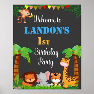 Signal de fête de bienvenue de la Jungle Poster an