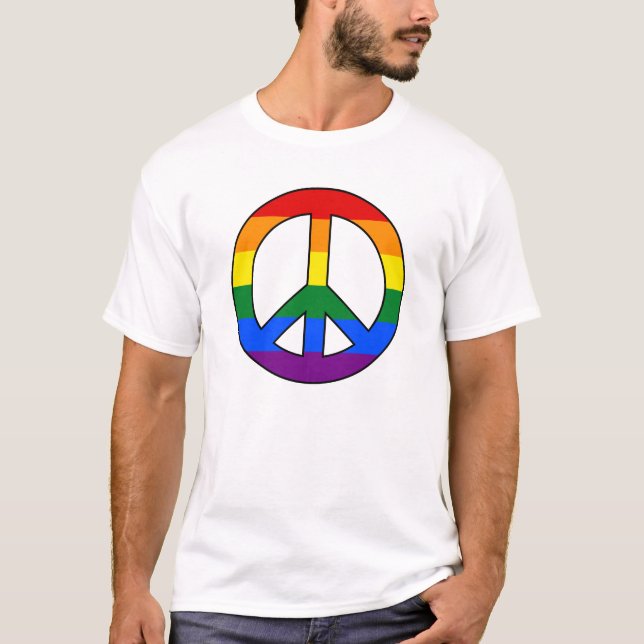Signal de paix LGBT T-Shirt (Devant)