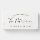 Signal établi | Ferme Nom de famille Panneau bois