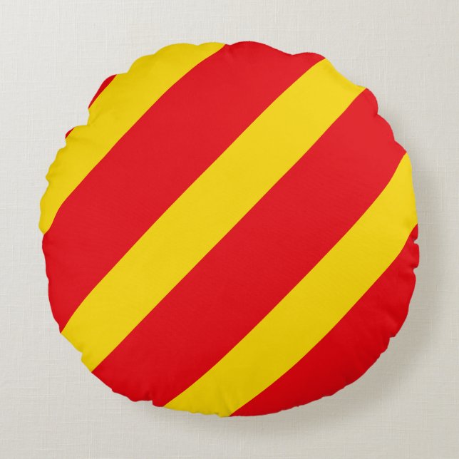 Signal Flag Letter Y Round Pillow (Front)
