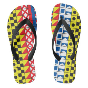 Signal Flags pattern_I Love To Sail Flip Flops