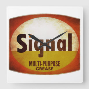 Signal Multi-Purpose Grease vintage sign clock