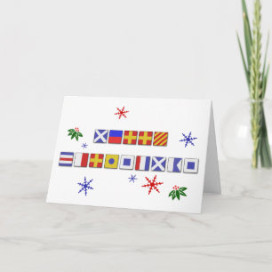 Signal nautique Drapeau Joyeux Carte de Noël