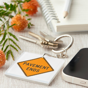 Signal routier de fin de chaussée Avertissement de
