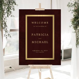 Signalétique de bienvenue en acrylique burgundy pr