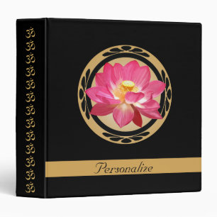 Signature 1,5" d'OM de fleur de Lotus classeur