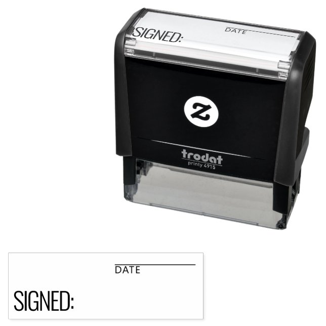 Signature and Date Custom Self-Inking Stamp (In Situ)