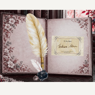 Signature Author BookPlate Template Sticker