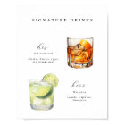 Signature Boissons Mariage Cocktail Poster