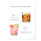 Signature Boissons Mariage Cocktails Poster