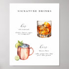 Signature Boissons Mariage Cocktails Poster