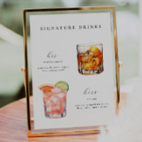 Signature Boissons Mariage Cocktails Poster
