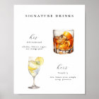 Signature Boissons Mariage Cocktails Poster