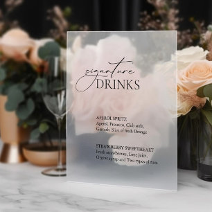 Signature Boissons Mariage Panneau de signalisatio