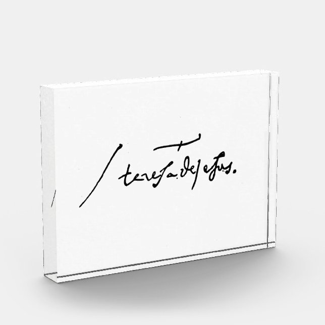 Signature by St. Theresa of Avila Heilige Theresa Photo Block (Left)