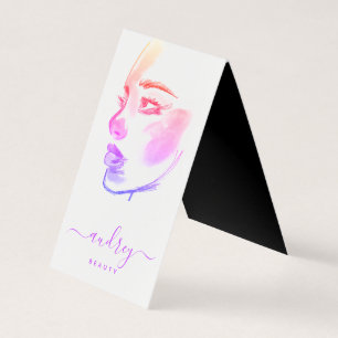 Signature Chic Typography Purple and Beauty Pearl Business Card