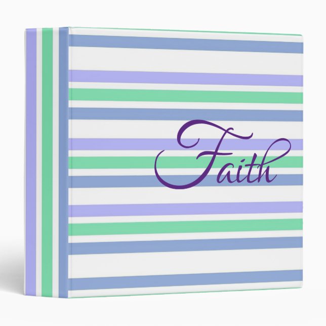 Signature Classeur Bleu Vert Violet Foi (Devant/Côté)