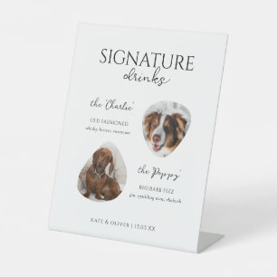 Signature Cocktail Dog Photo Drinks Bar Sign