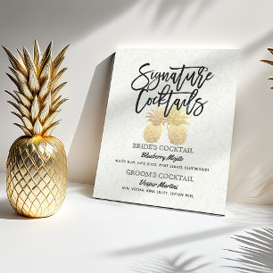 Signature Cocktail Drink Menu Wedding Decor Sign