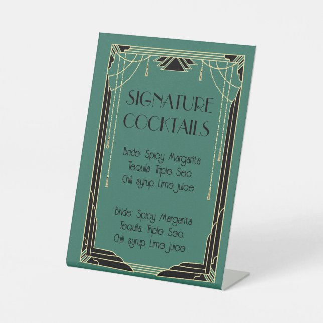 Signature Cocktails Pedestal Sign (Front)