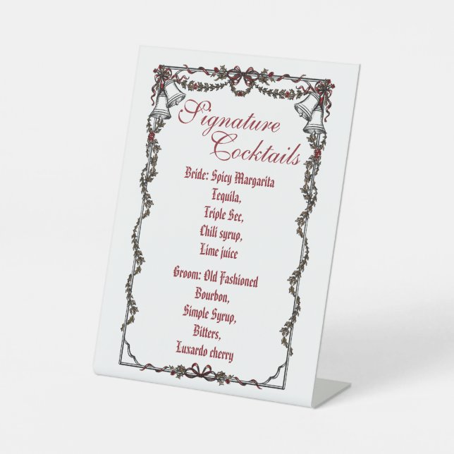 Signature Cocktails Pedestal Sign (Front)