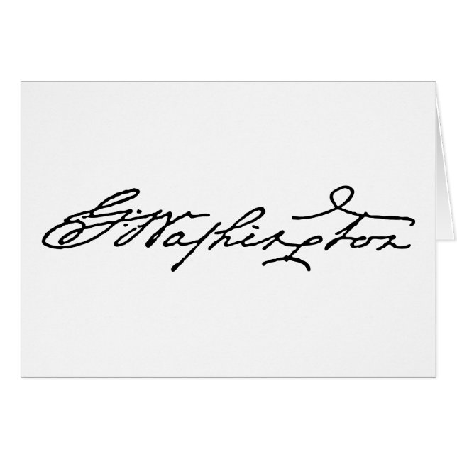 Signature de George Washington (Devant horizontal)