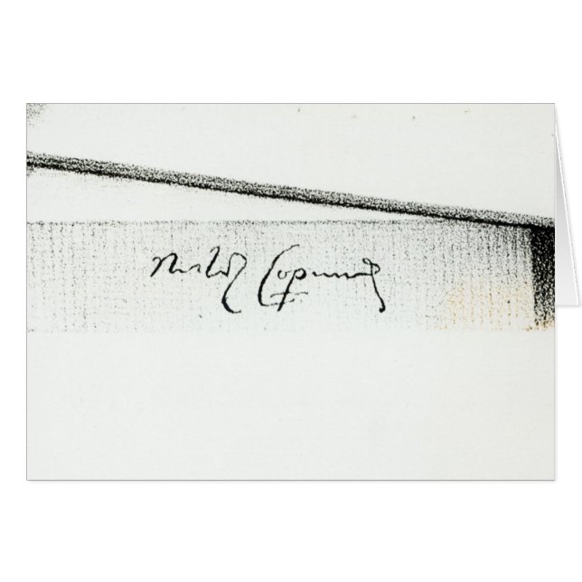 Signature de Nicolas Copernic (Devant horizontal)
