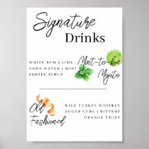 Signature Drink Bar Menu