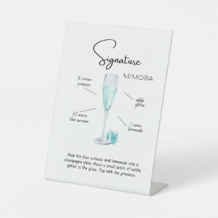 Signature Drink Recipe Bar Sign   Mimosa Cocktail