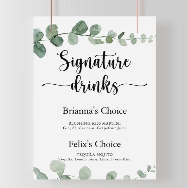 Signature Drinks Green Delight Eucalyptus Sign (Creator Uploaded)