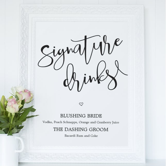 Signature drinks sign Wedding Poster (Creator Uploaded)