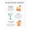 Signature Drinks Wedding Cocktail
