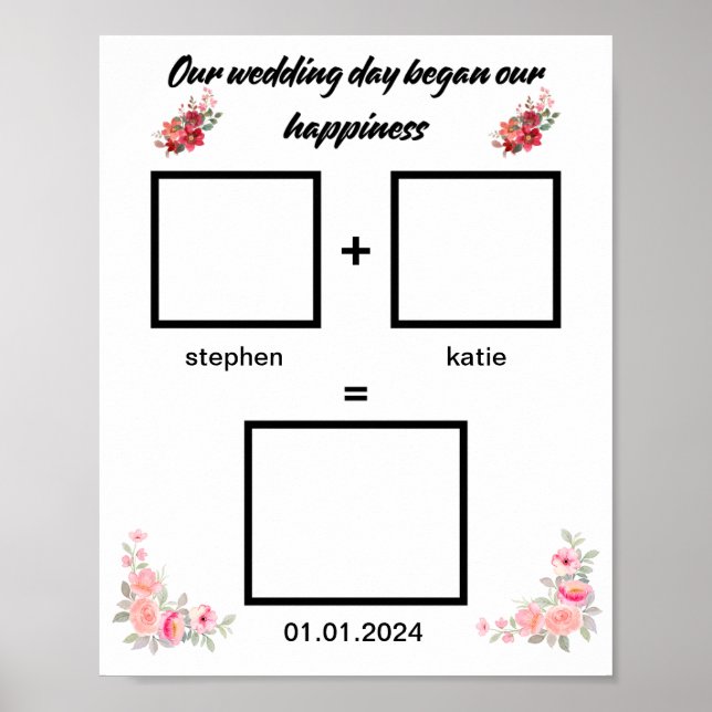 Signature /Fingerprint Wedding Poster (Front)