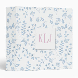 Signature Floral bleu Avery 1,5" Classeur