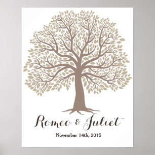 Signature guest book - Big Oak Tree - Wedding