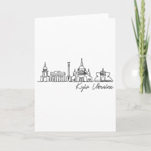 Signature Kyiv City Skyline - Ukraine Souvenir Card