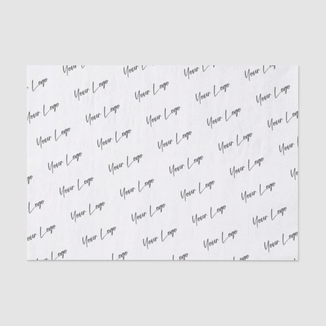 Signature Logo Business Template Tissue Paper (Front)