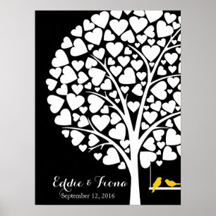 signature mariage livre d'or oiseau jaune