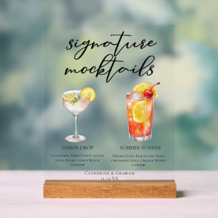 Signature Mocktails Lemon Drop Summer Sunrise