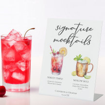 Signature Mocktails Summer Drinks Wedding Menu
