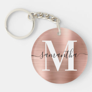 Signature moderne Monogramme Rose Gold Foil Photo