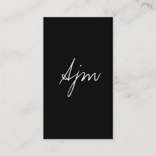 Signature Monogram 2 / Black & White Business Card