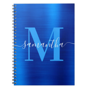 Signature Monogram Royal Blue Foil Notebook