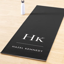 Signature Monogram Simple Black Monogrammed