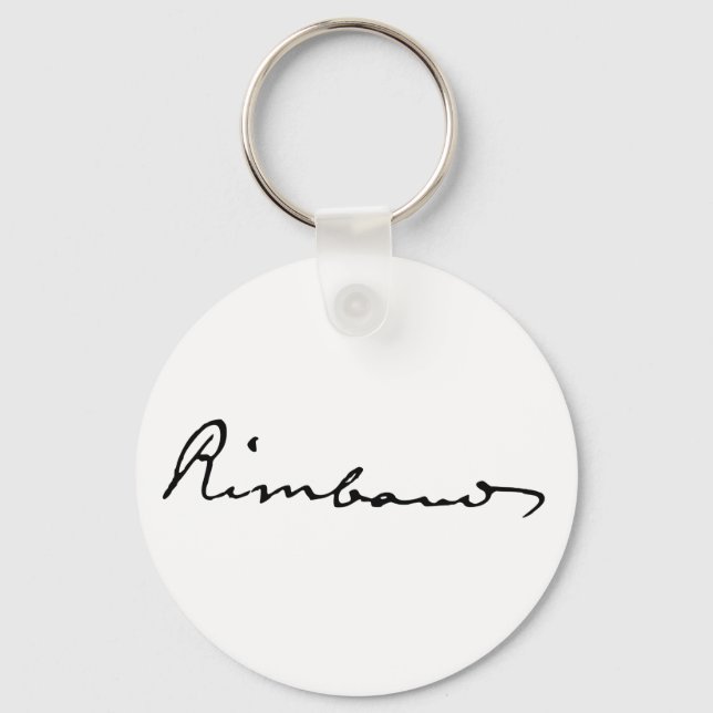 Signature of Arthur Rimbaud Keychain (Front)
