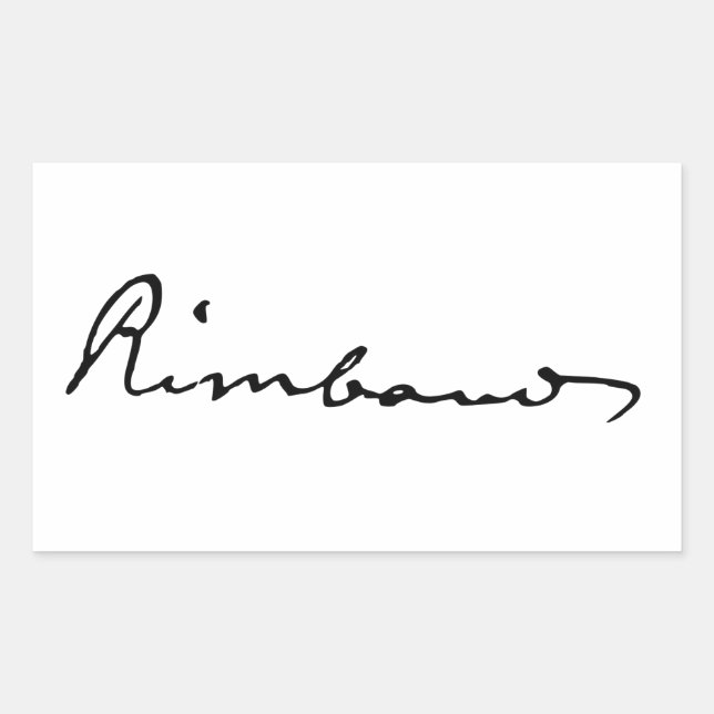 Signature of Arthur Rimbaud Sticker (Front)