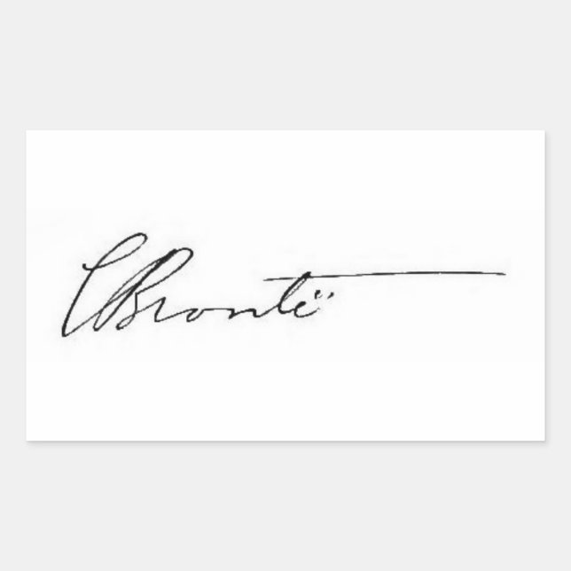 signature of Charlotte Brontë Sticker (Front)
