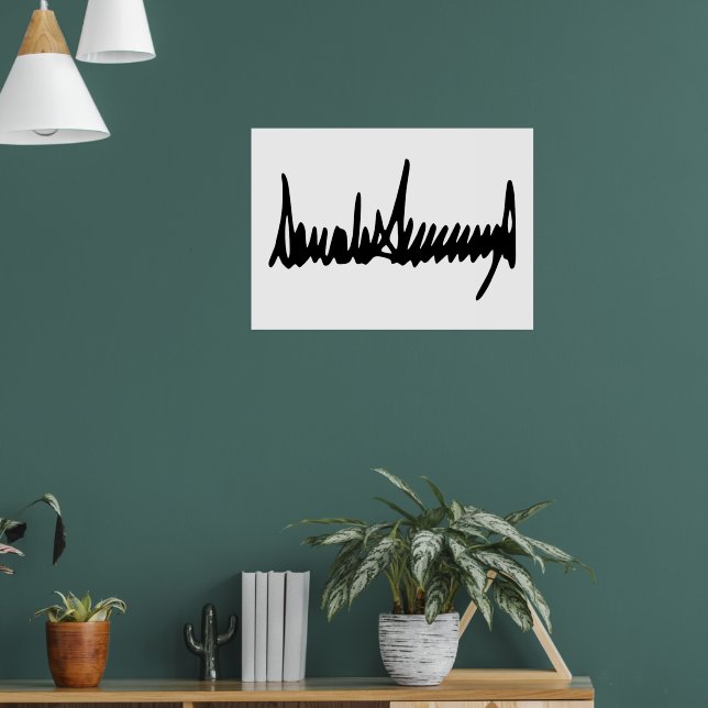 Signature of Donald Trump Autograph  Poster (Living Room 1)